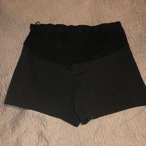 Black Maternity Workout Shorts